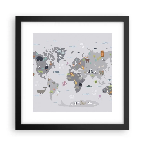 Poster in einem schwarzem Rahmen - Sag mir wo du herkommst ... - 30x30 cm