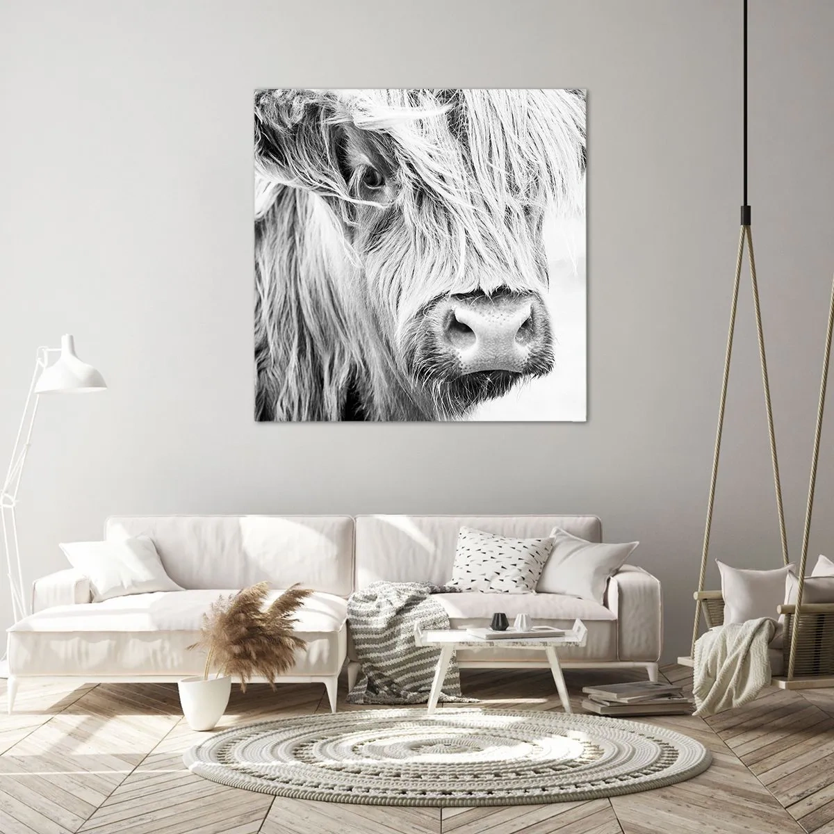 Bild auf Leinwand - Leinwandbild - Schottische Wildheit - 70x70 cm