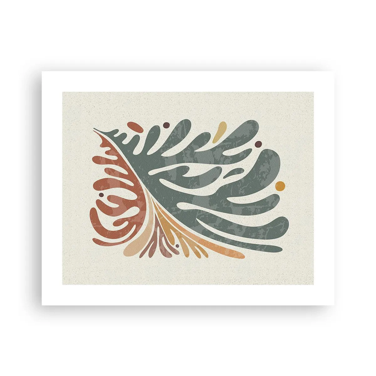 Poster - Mehrfarbiges Blatt - 50x40 cm