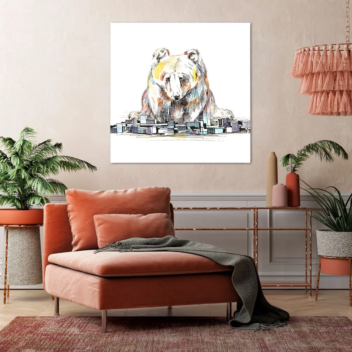 Bild auf Leinwand - Leinwandbild - Wie kann man so leben? - 50x50 cm