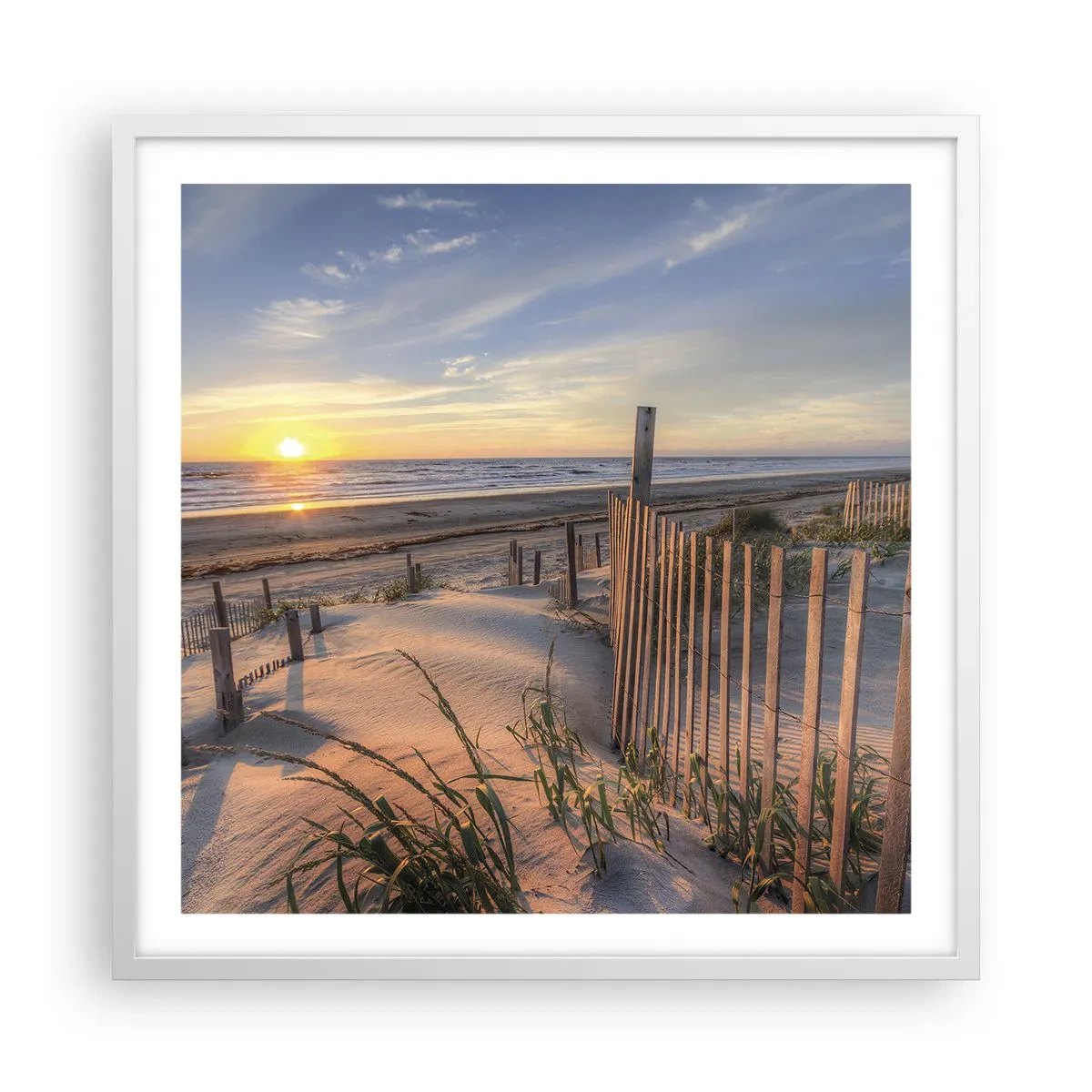 Poster in einem weißen Rahmen - Schein und Schatten des Windes - 60x60 cm