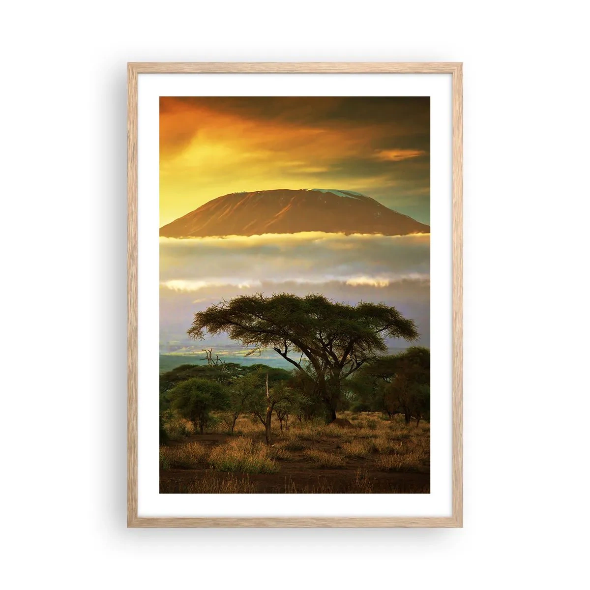 Poster in einem Rahmen aus heller Eiche - Ein Reisetraum - 50x70 cm