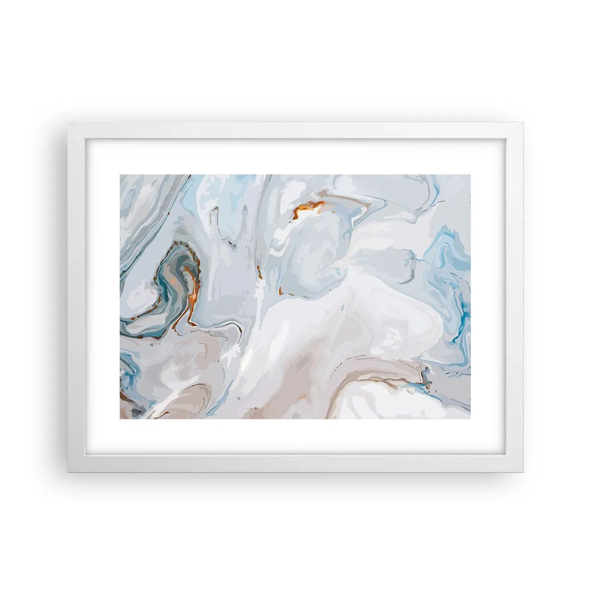 Poster in einem weißen Rahmen - Das Weiß wird erhoben - 40x30 cm