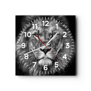 Wanduhr - Glasuhr - Im Krönungsgewand - 40x40 cm