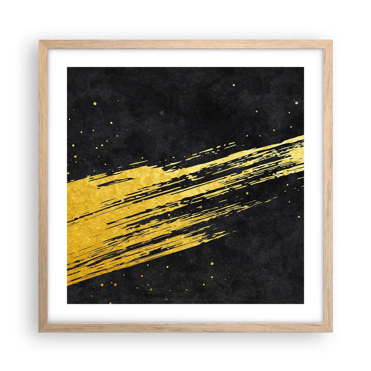 Poster in einem Rahmen aus heller Eiche - Sprung in den Hyperraum - 50x50 cm