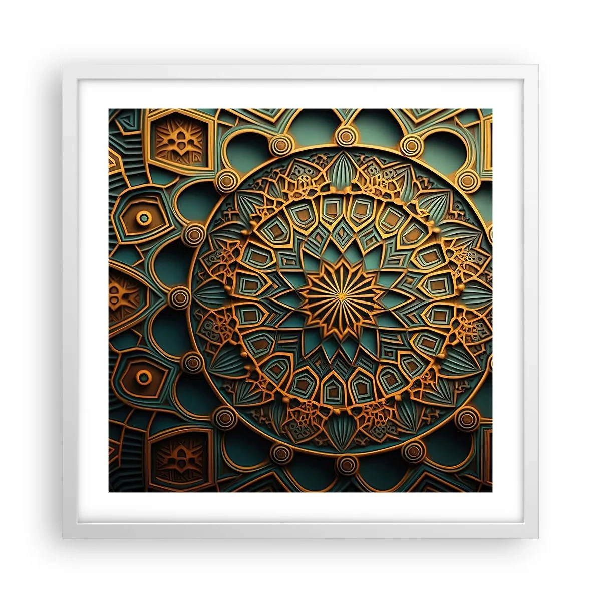 Poster in einem weißen Rahmen - In arabischer Atmosphäre - 50x50 cm