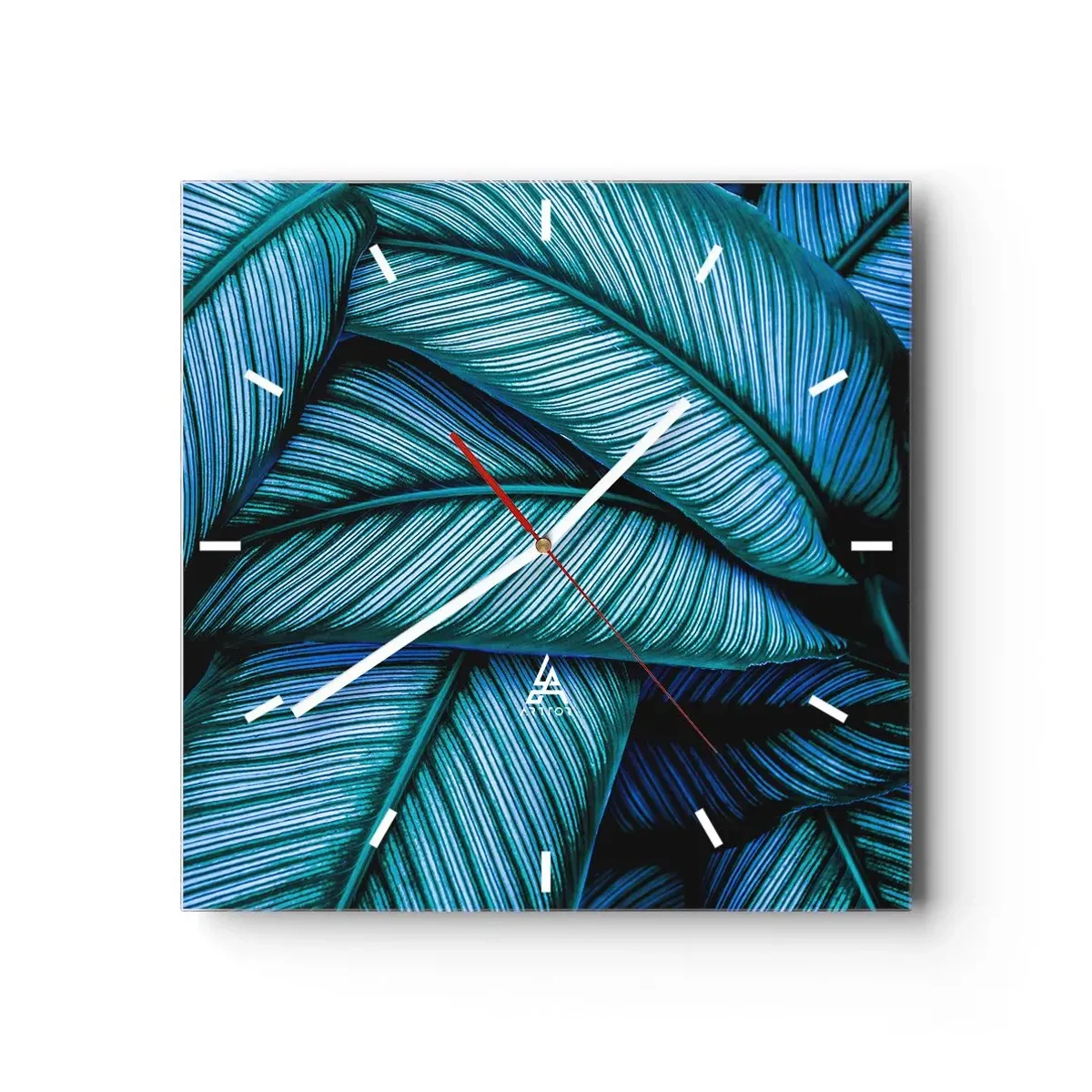 Wanduhr - Glasuhr - Lebenslinien - 40x40 cm