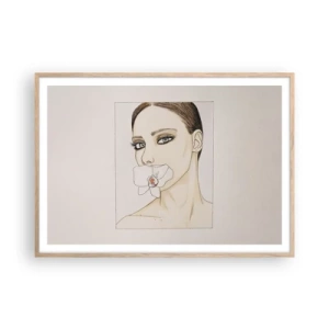 Poster in einem Rahmen aus heller Eiche - Ein Symbol für Eleganz und Schönheit - 100x70 cm