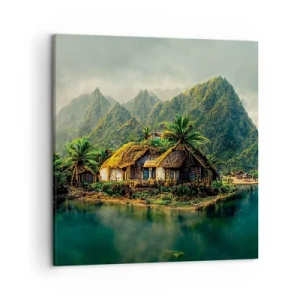 Bild auf Leinwand - Leinwandbild - Tropisches Paradies - 50x50 cm