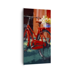 Bild auf Leinwand - Leinwandbild - Ich möchte mit meinem Fahrrad fahren - 65x120 cm