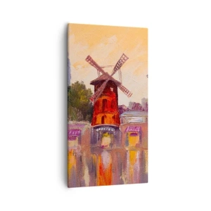Bild auf Leinwand - Leinwandbild - Pariser Ikonen – Moulin Rouge - 55x100 cm