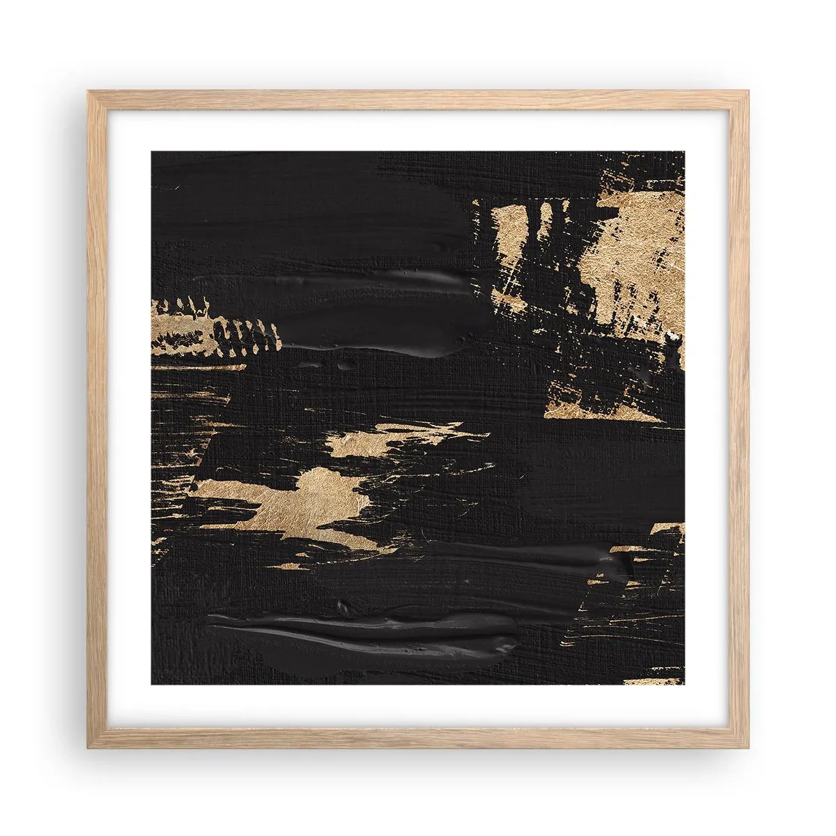 Poster in einem Rahmen aus heller Eiche - Spur einer Berührung - 50x50 cm