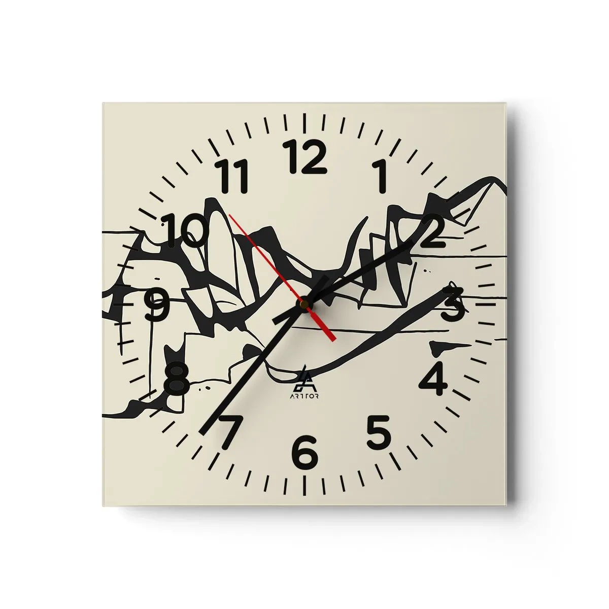 Wanduhr - Glasuhr - Vielleicht eine Landschaft - 40x40 cm