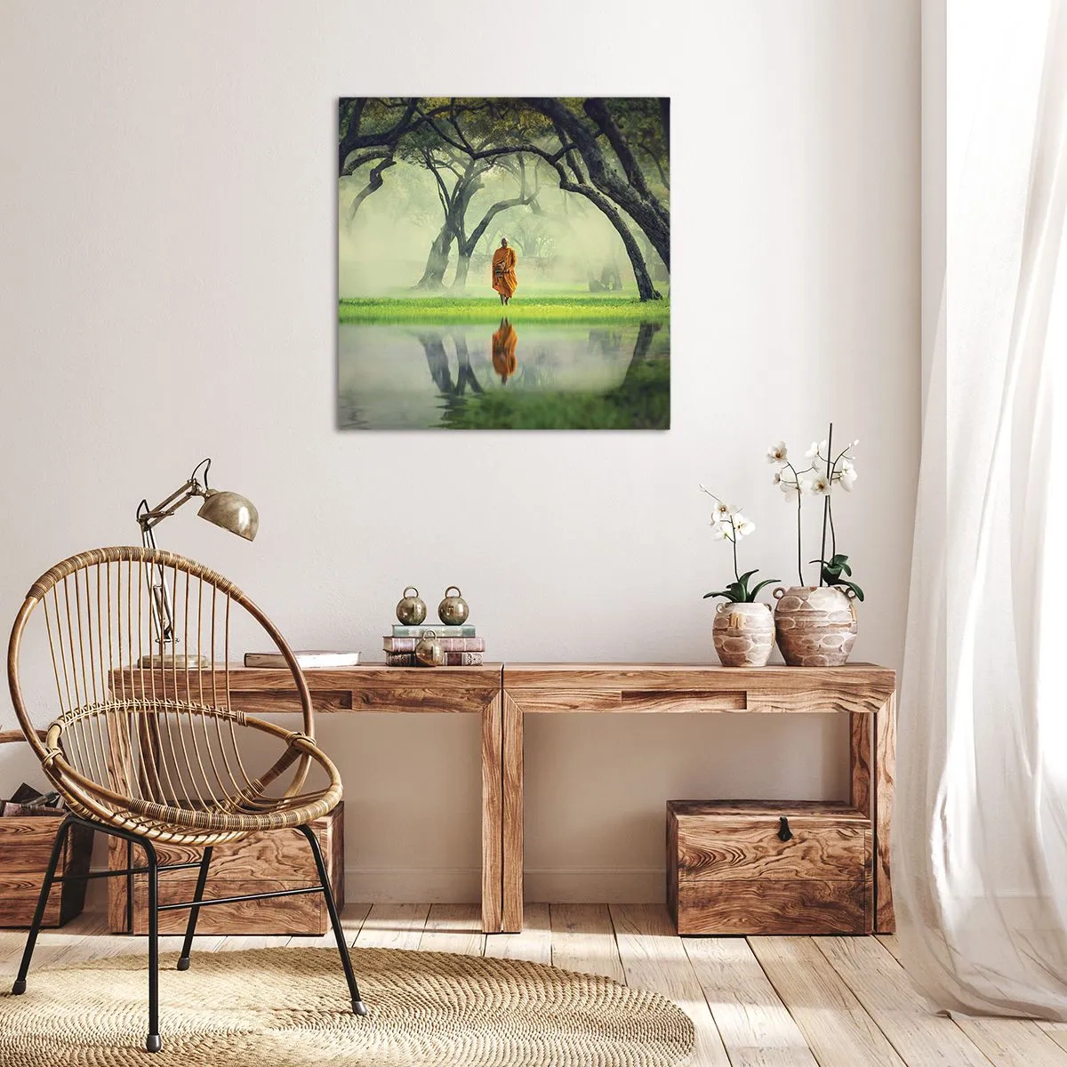 Bild auf Leinwand - Leinwandbild - Auf dem Weg zur Erleuchtung - 70x70 cm