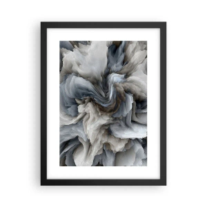 Poster in einem schwarzem Rahmen - Stein und Blume - 30x40 cm