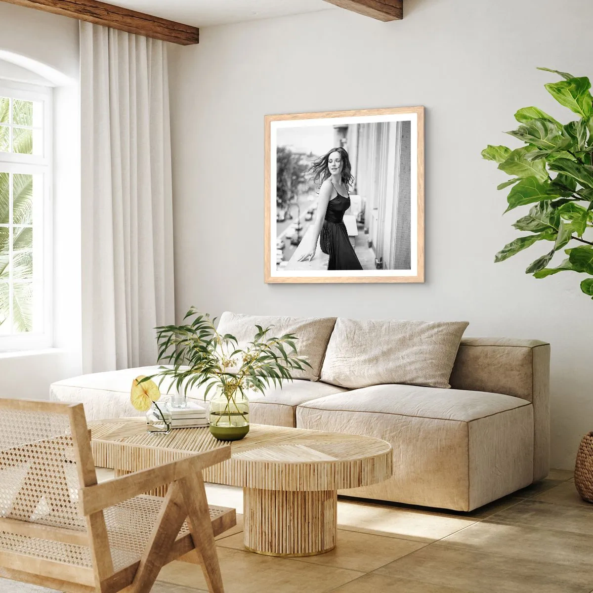 Poster in einem Rahmen aus heller Eiche - Bestimmt ein Pariser - 30x30 cm