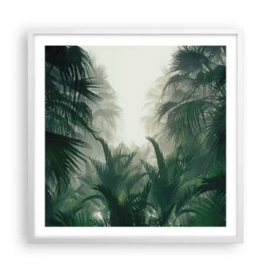 Poster in einem weißen Rahmen - Tropisches Geheimnis - 60x60 cm