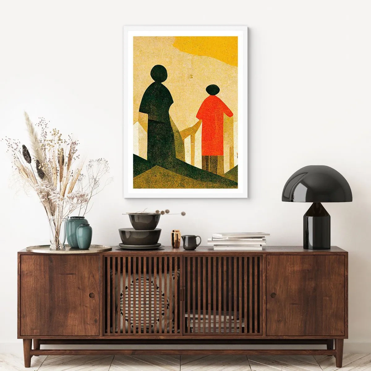 Poster in einem weißen Rahmen - Es ist noch ein langer Weg - 50x70 cm