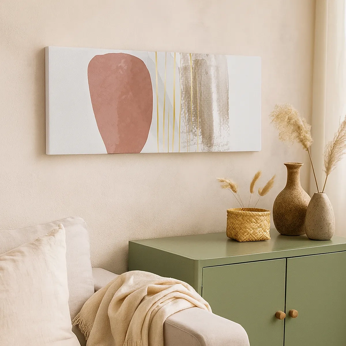 Bild auf Leinwand - Leinwandbild - Abstrakte Kolonnade - 30x30 cm