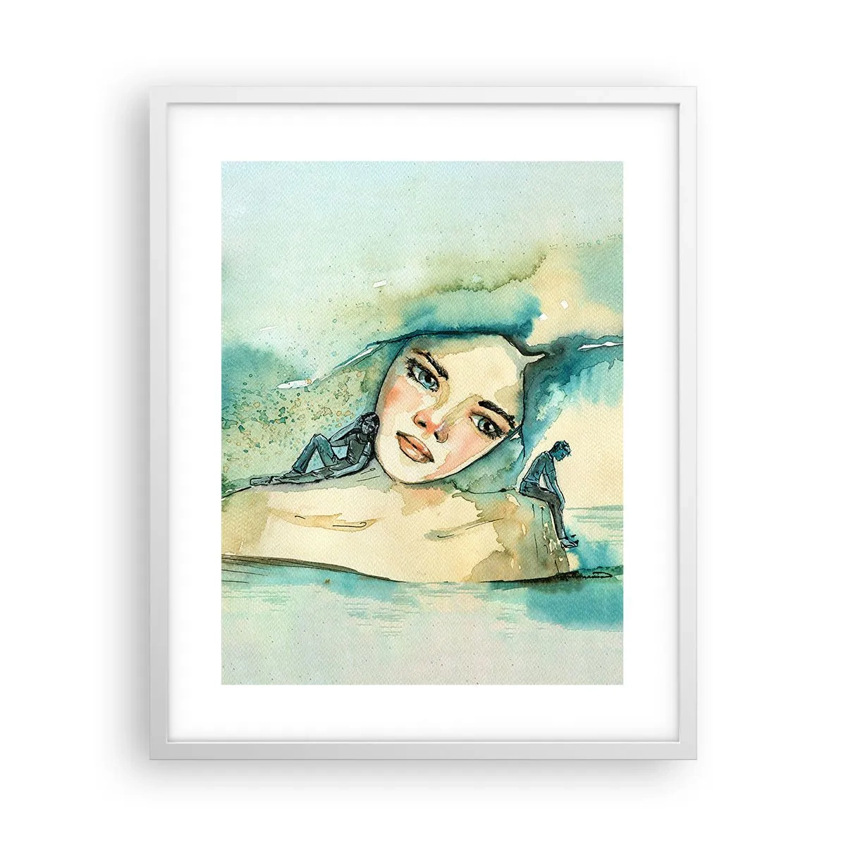 Poster in einem weißen Rahmen - Bin ich blau? - 40x50 cm