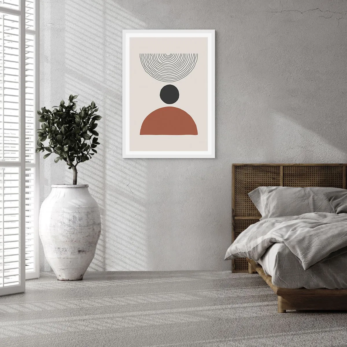 Poster in einem weißen Rahmen - Das Zentrum der Aufmerksamkeit - 61x91 cm