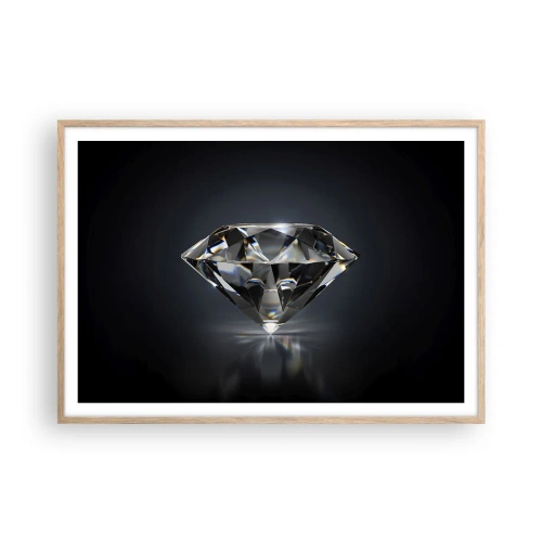 Poster in einem Rahmen aus heller Eiche - Beste Freundin - 100x70 cm