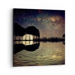 Bild auf Leinwand - Leinwandbild - Nacht am Ende der Welt - 30x30 cm