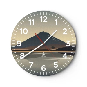 Wanduhr - Glasuhr - Spiegelreflexion - 30x30 cm
