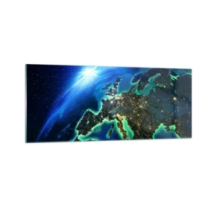 Glasbild - Bild auf glas - Funkelndes Europa - 100x40 cm