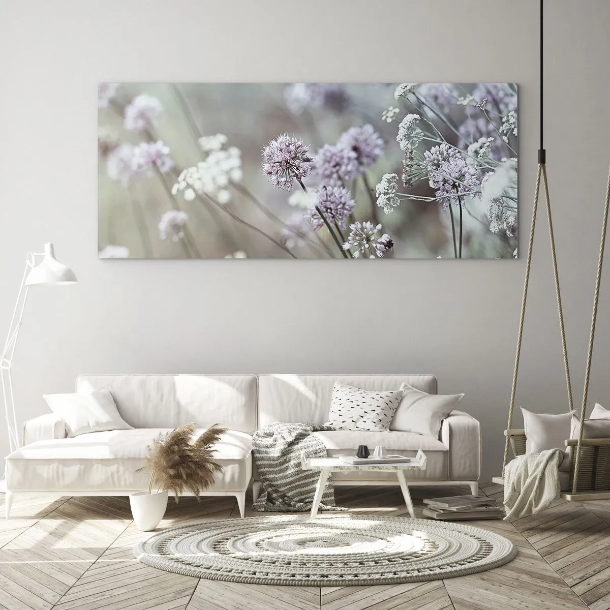 Glasbild - Bild auf glas - Süße filigrane Kräuter - 100x40 cm