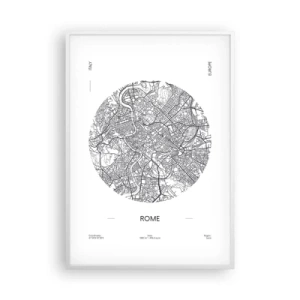 Poster in einem weißen Rahmen - Anatomie von Rom - 70x100 cm