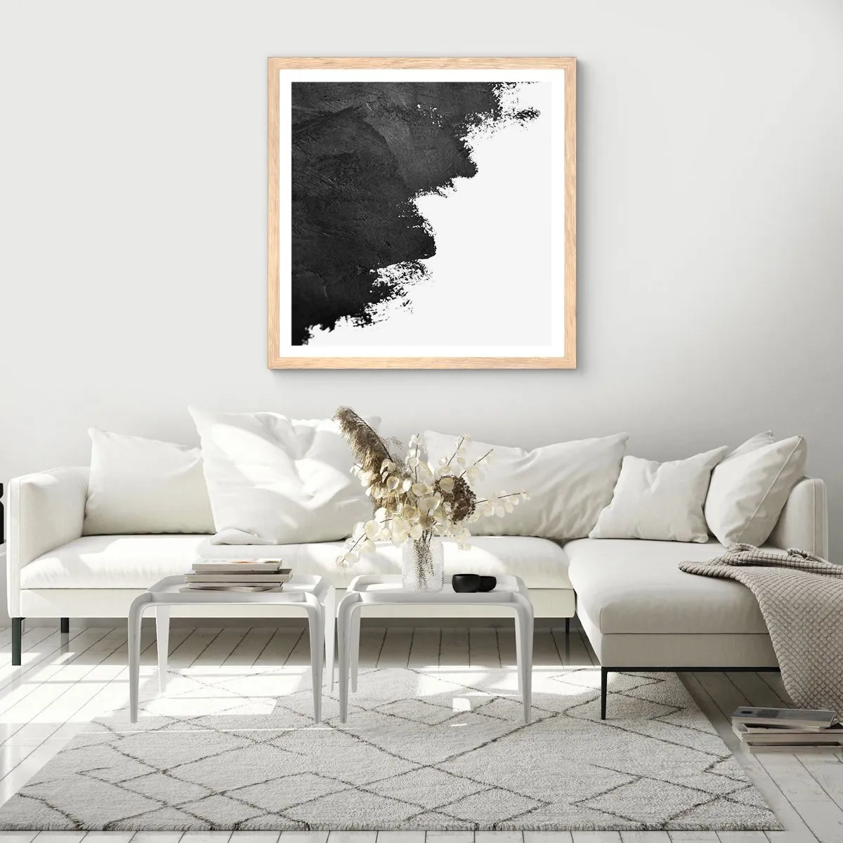 Poster in einem Rahmen aus heller Eiche - Elemente: Erde - 40x40 cm