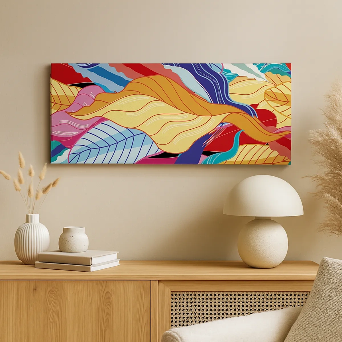 Bild auf Leinwand - Leinwandbild - Buntes Durcheinander - 30x30 cm