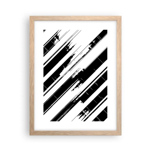 Poster in einem Rahmen aus heller Eiche - Eine intensive und dynamische Komposition - 30x40 cm