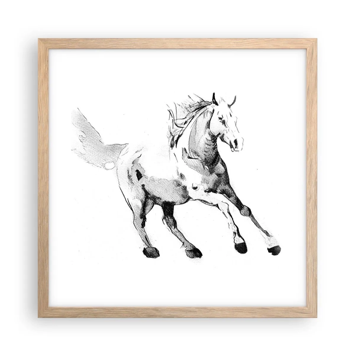 Poster in einem Rahmen aus heller Eiche - Ungezähmte Seele - 40x40 cm