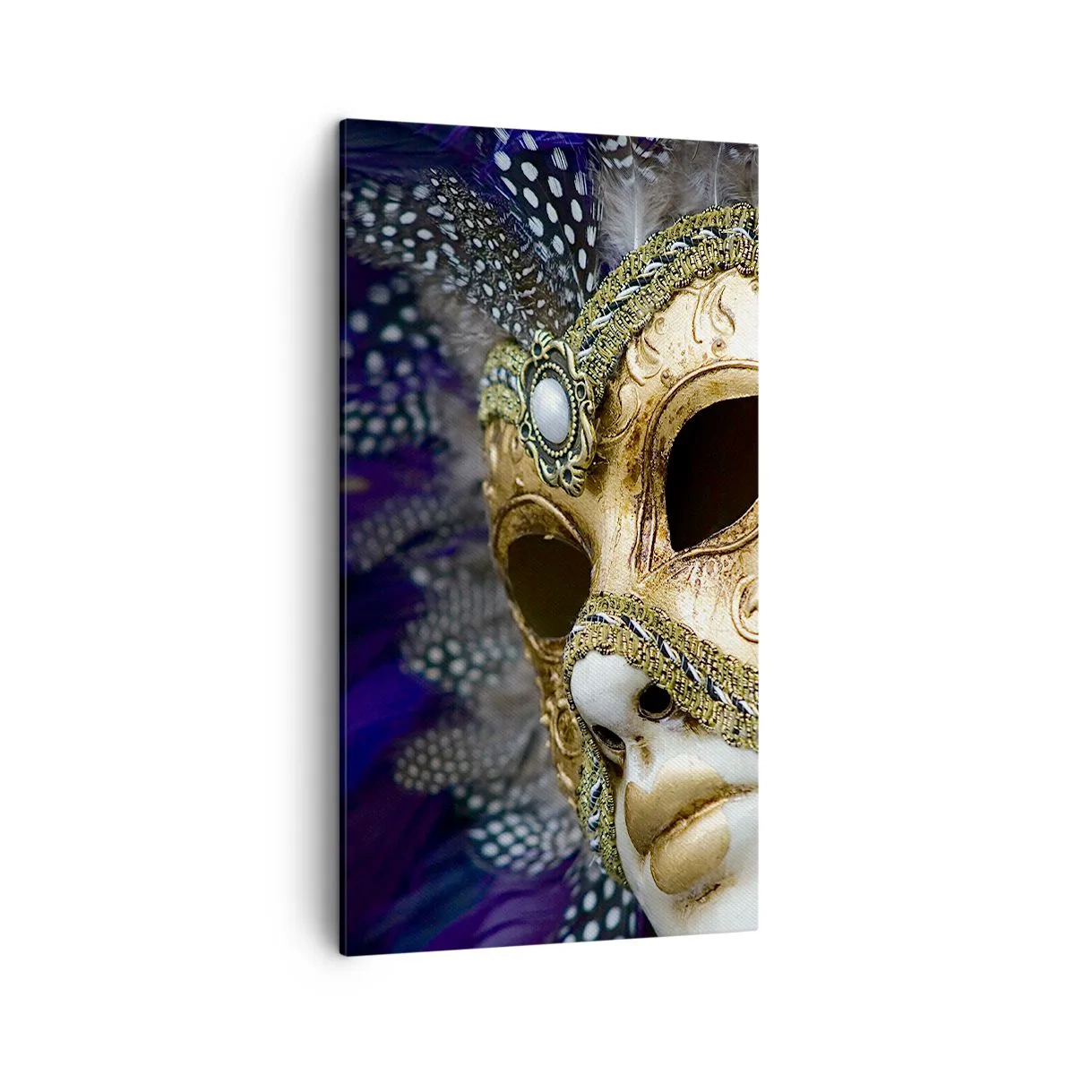 Bild auf Leinwand - Leinwandbild - Venezianisches Porträt in Gold - 45x80 cm