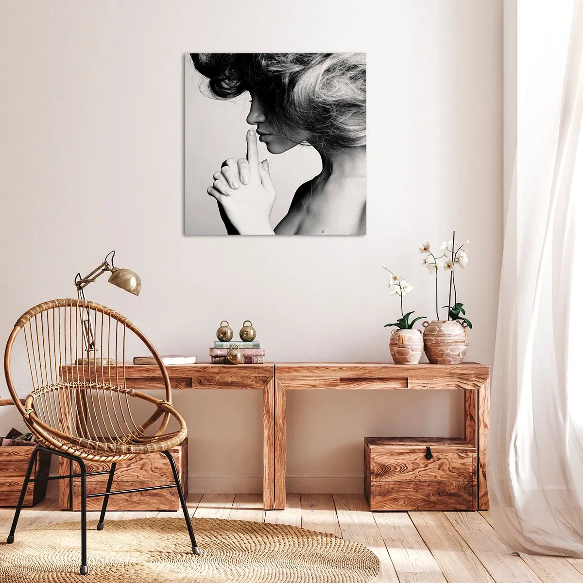 Bild auf Leinwand - Leinwandbild - Auf sich selbst hören - 30x30 cm