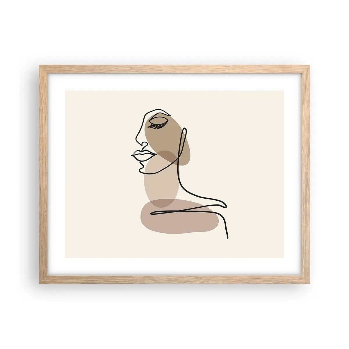 Poster in einem Rahmen aus heller Eiche - Sich selbst zugehört - 50x40 cm