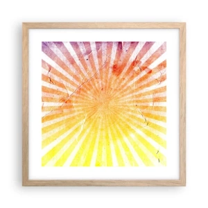 Poster in einem Rahmen aus heller Eiche - Sonnenaufgänge und Sonnenuntergänge - 40x40 cm