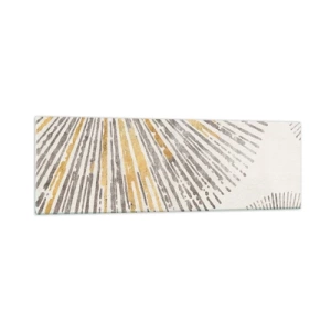 Glasbild - Bild auf glas - Abstraktes strahlenförmiges Muster - 160x50cm - Schönheit des Strahls - Moderne Wanddekoration für Wohnzimmer und Schlafzimmer ARTTOR