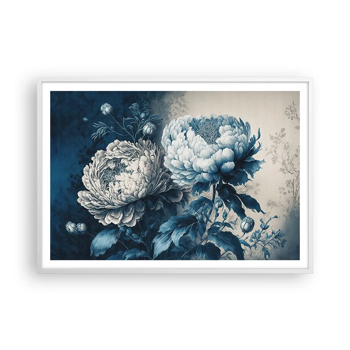 Poster in einem weißen Rahmen - Passendes Paar - 100x70 cm
