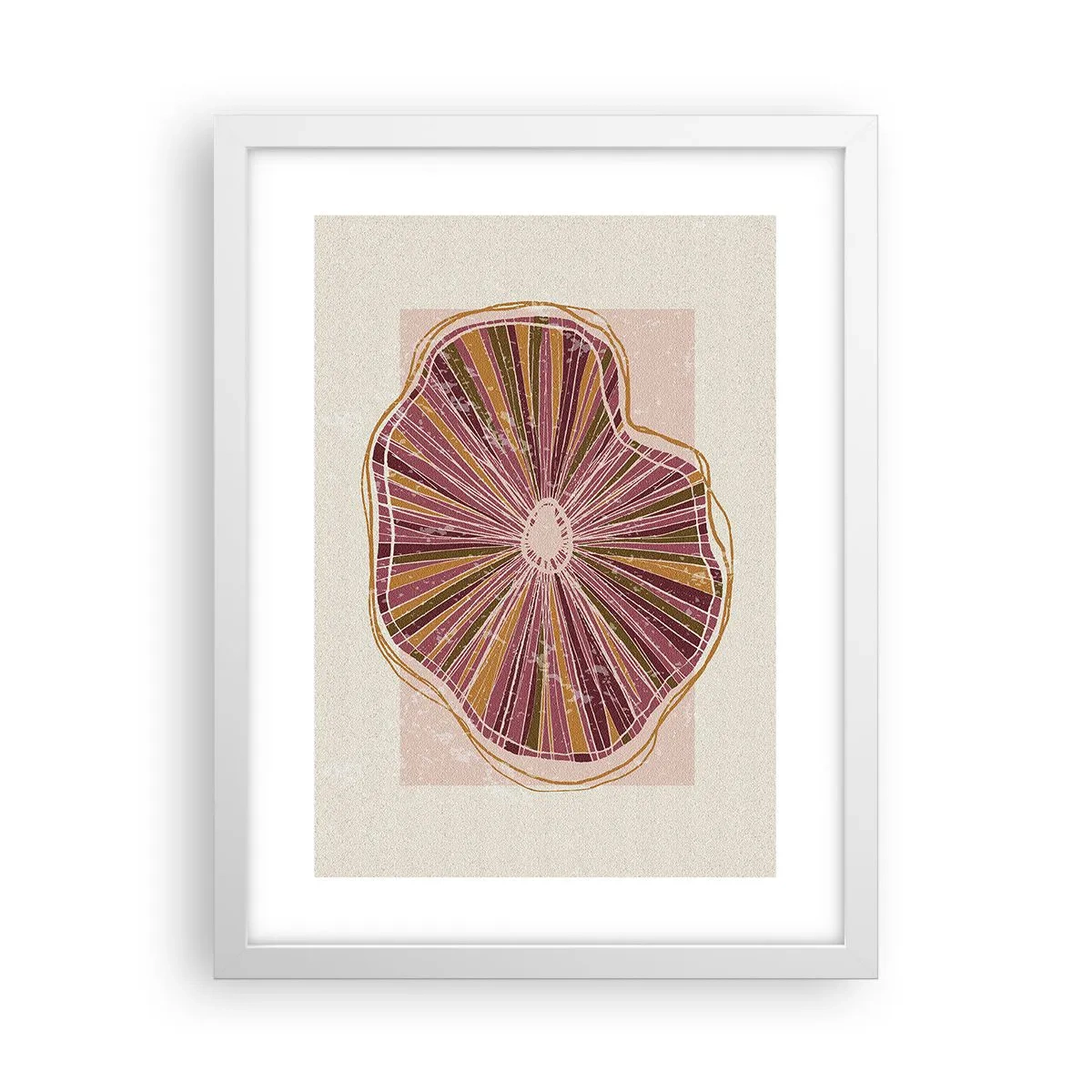 Poster in einem weißen Rahmen - Strahlende Abstraktion - 30x40 cm