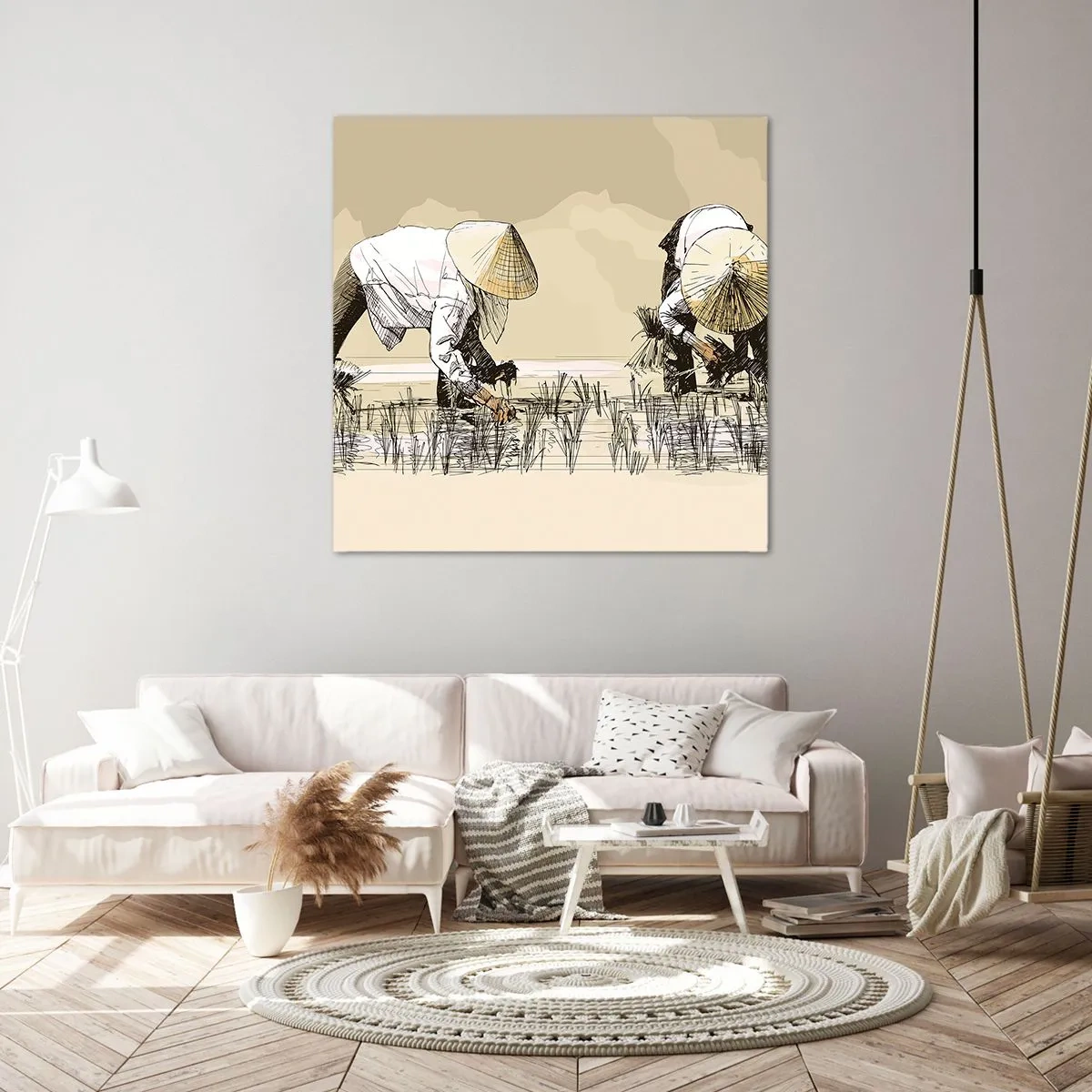 Bild auf Leinwand - Leinwandbild - Erfolgreiche Ernte - 70x70 cm