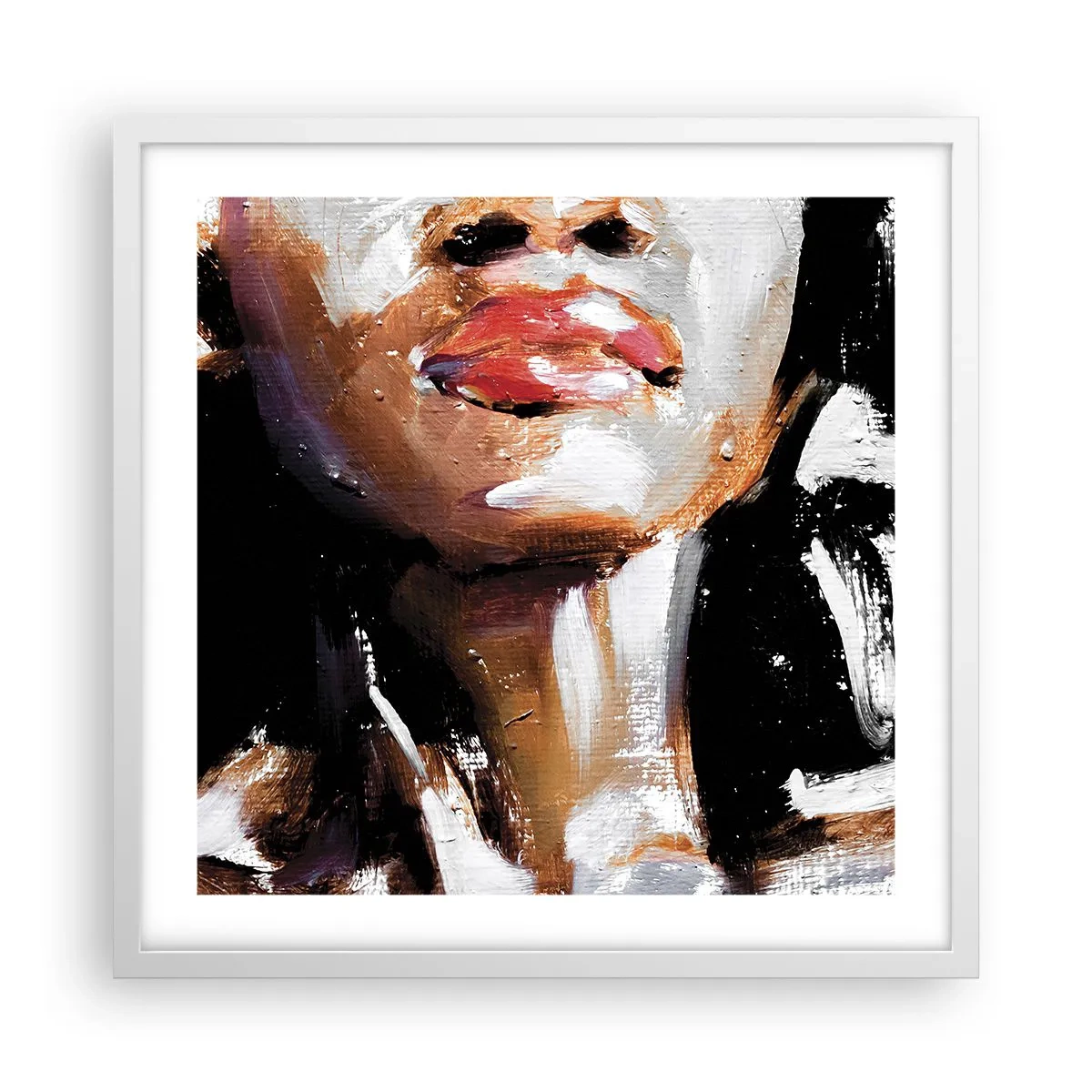 Poster in einem weißen Rahmen - Stolz ohne Vorurteile - 50x50 cm