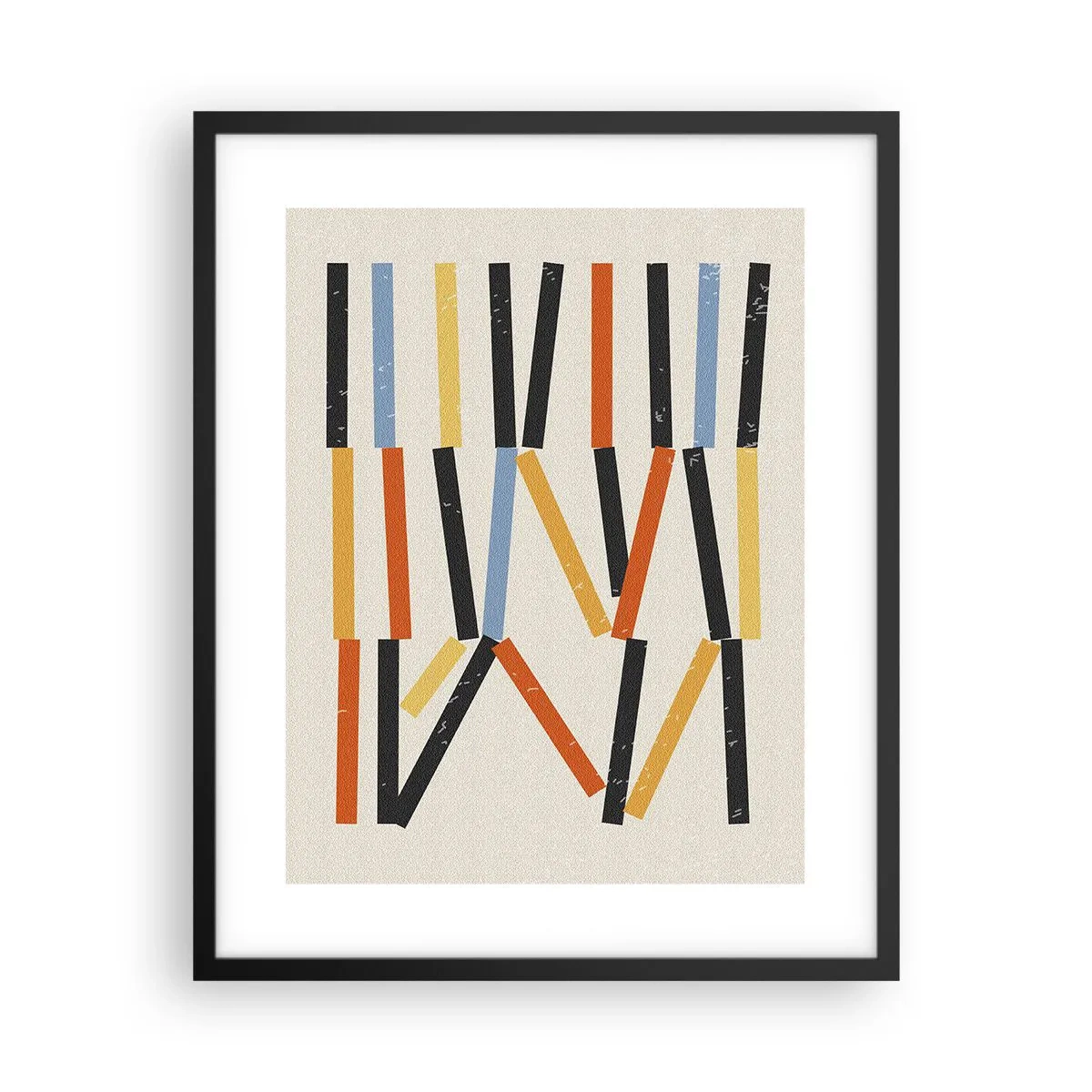 Poster in einem schwarzem Rahmen - Komposition auf der Ebene - 40x50 cm