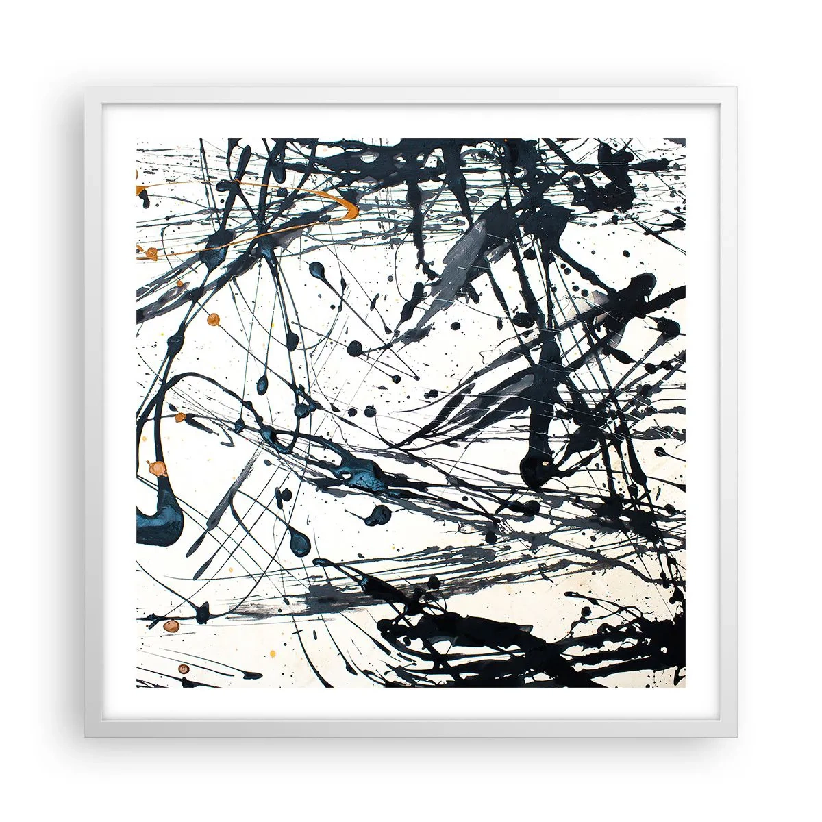 Poster in einem weißen Rahmen - Expressionistische Abstraktion - 60x60 cm