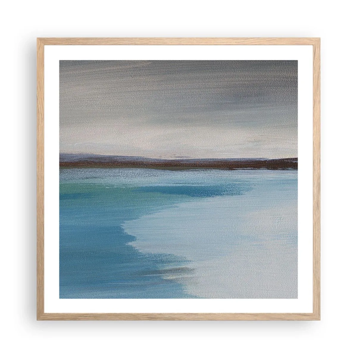 Poster in einem Rahmen aus heller Eiche - Horizontale Landschaft - 60x60 cm
