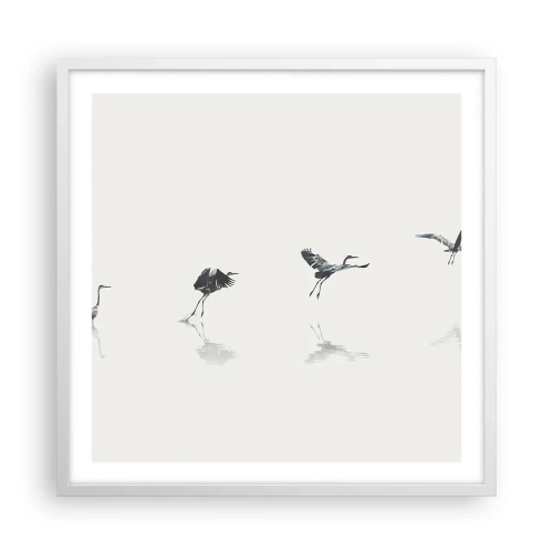 Poster in einem weißen Rahmen - Vier einfache Schritte - 60x60 cm