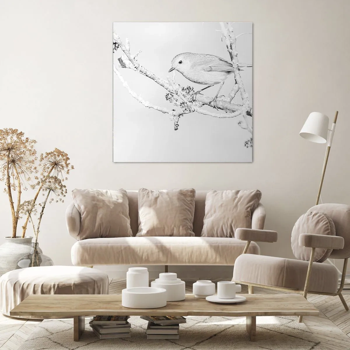 Bild auf Leinwand - Leinwandbild - Wintermorgen - 50x50 cm