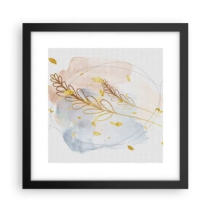 Poster in einem schwarzem Rahmen - Goldenr Hauch - 30x30 cm